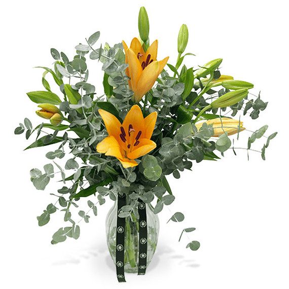 Orange Lilies in a Vase